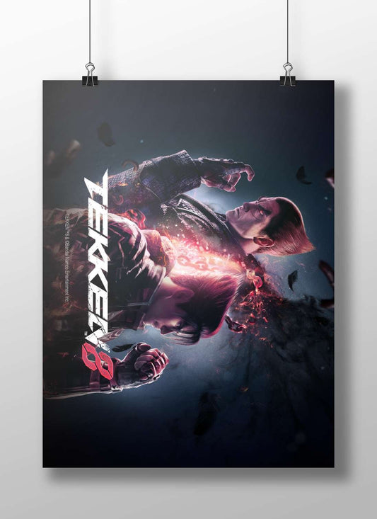 Jin Kazama and Heihachi Mishima from Tekken 8 Main Subject: Jin Kazama and Heihachi Mishima from Tekken 8 Matte BoizzBoard