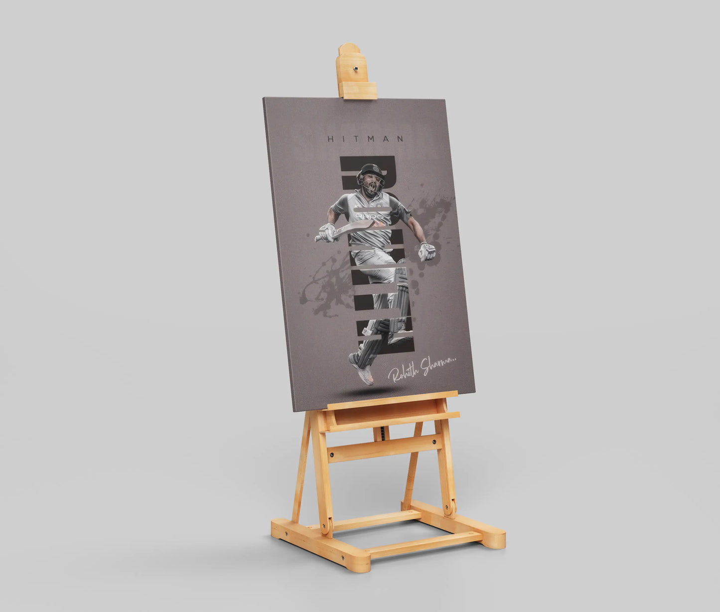 Rohit Sharma “HITMAN 45” Poster – Minimalist Cricket Wall Art for Fans & Gamers