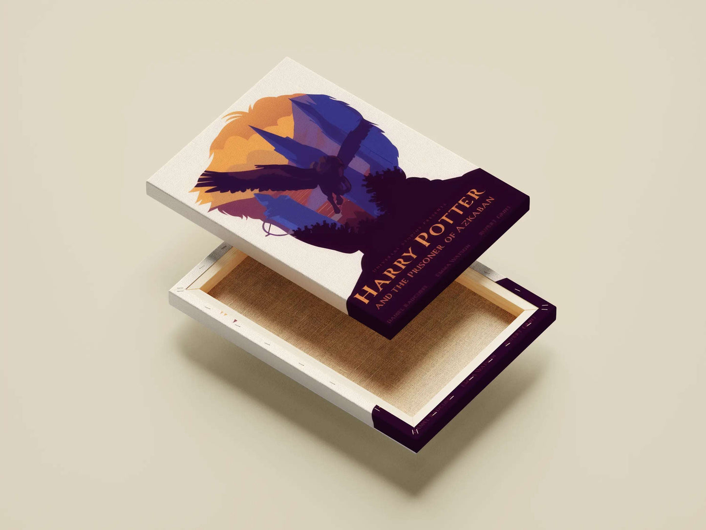Harry Potter and the Prisoner of Azkaban Minimalist Movie Art Poster - Hogwarts & Buckbeak Silhouette Print