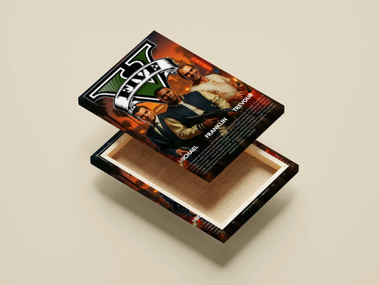 GTA 5 Poster – Michael, Franklin & Trevor | Grand Theft Auto V Wall Art for Gamers