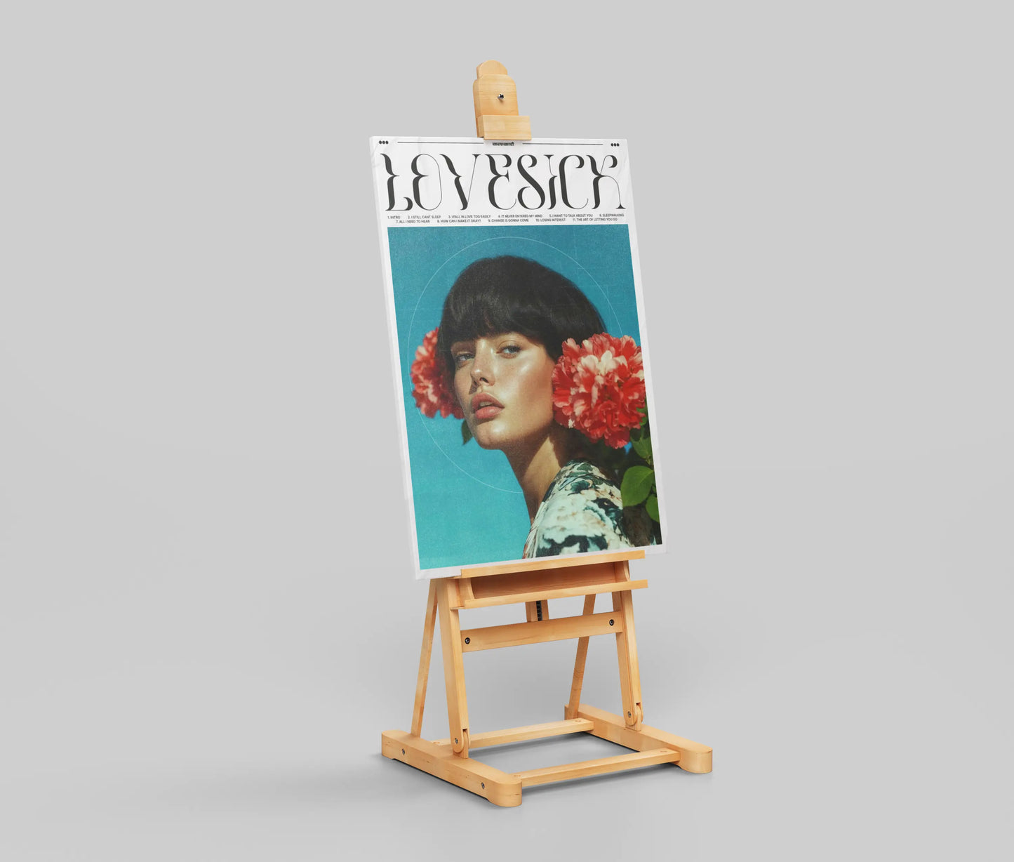 Lovesick Poster – Retro Editorial Aesthetic Wall Art | Bold Female Portrait Print