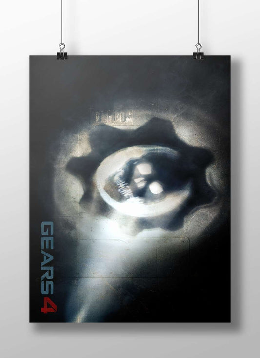 Gears of War logo (gear emblem with skull from Gears 4) Main Subject: Gears of War logo (gear emblem with skull from Gears