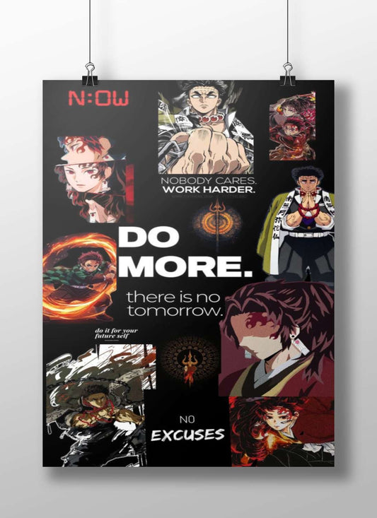 Demon Slayer characters Main Subject: Demon Slayer characters Matte BoizzBoard rigid print — Anime wall art India |