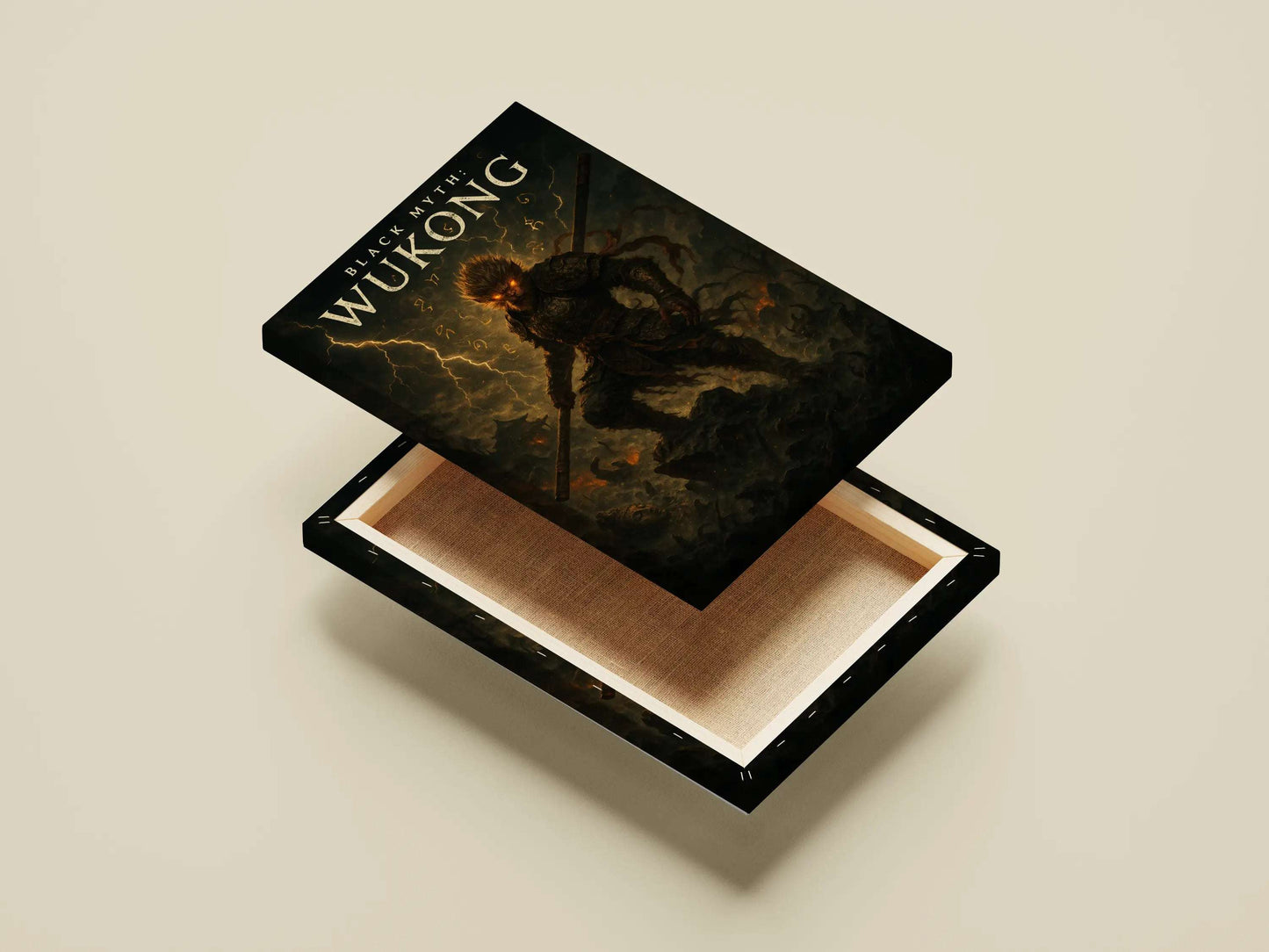 Black Myth: Wukong Poster – Dark Fantasy Warrior Wall Art | Monkey King Gaming Poster