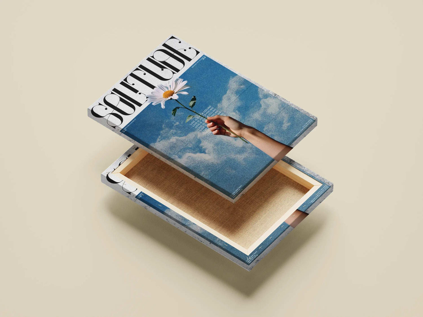 Solitude Poster – Dreamy Aesthetic Wall Art | Minimal Sky & Flower Print for Calm Spaces