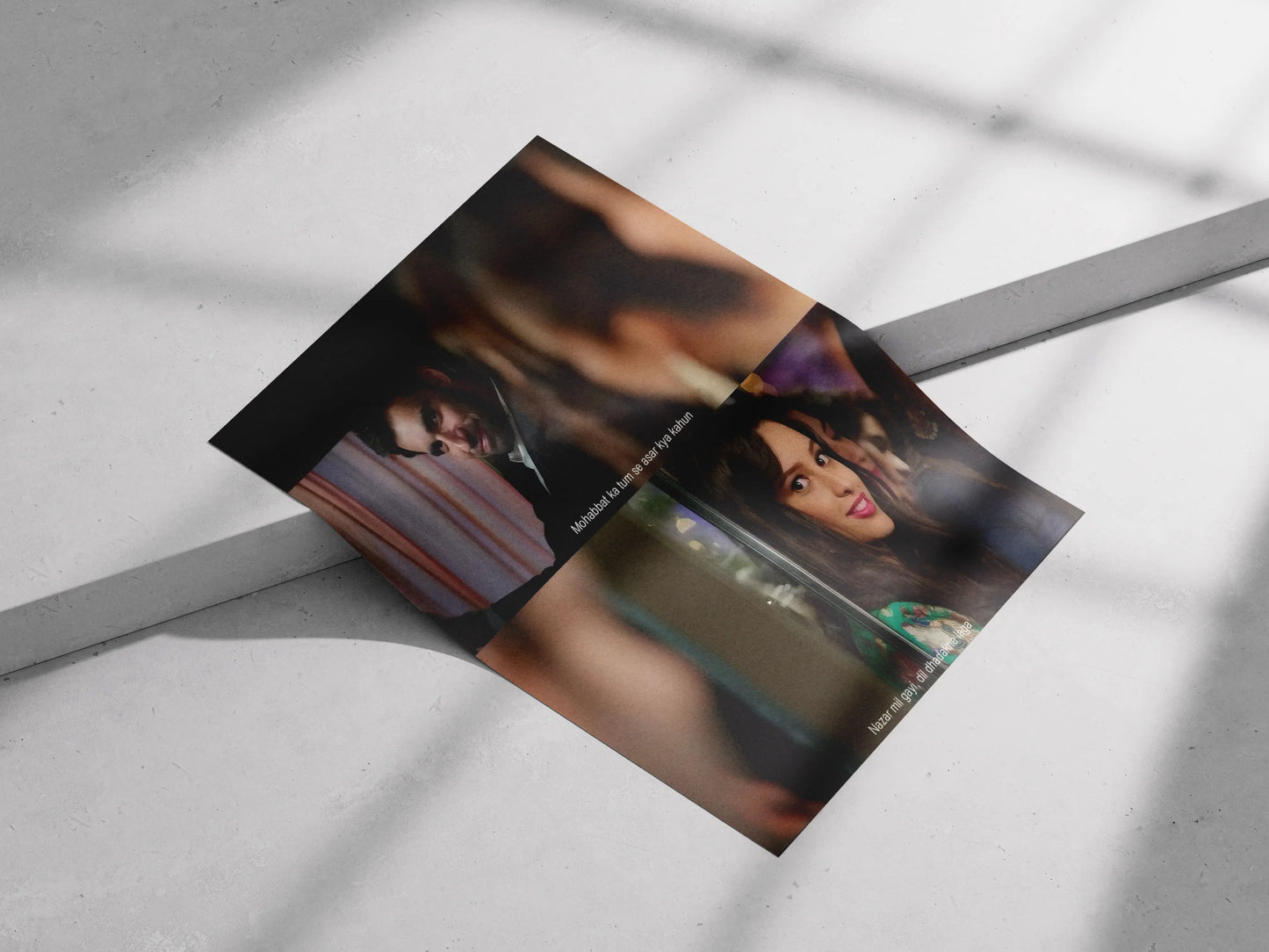Bollywood Romantic Dialogue Poster | "Mohabbat Hai Tumse" Love Quote Wall Art | Aesthetic Modern Bollywood Poster
