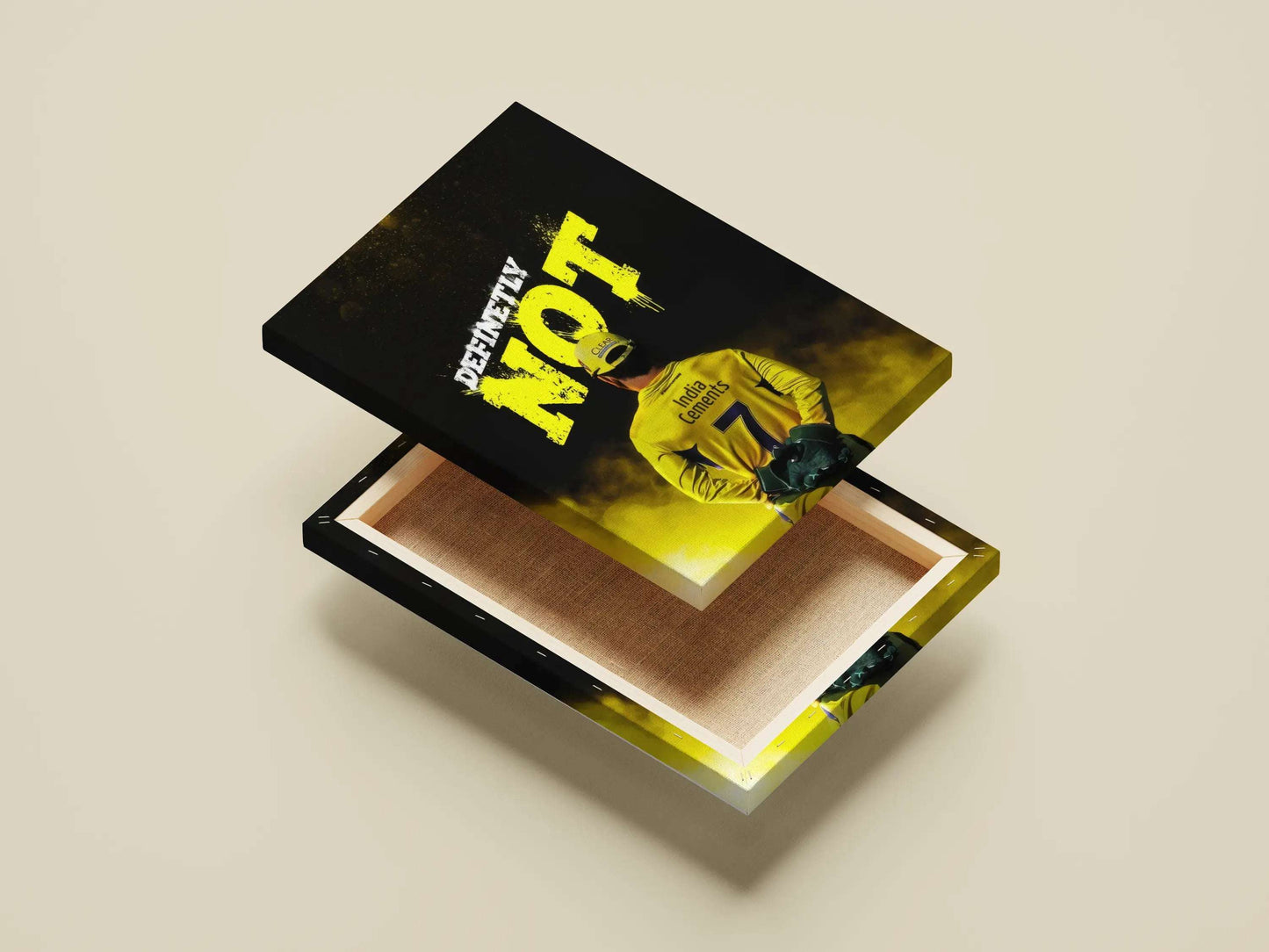 MS Dhoni “Definitely Not” Poster – CSK Captain Cool Retirement Quote Wall Art