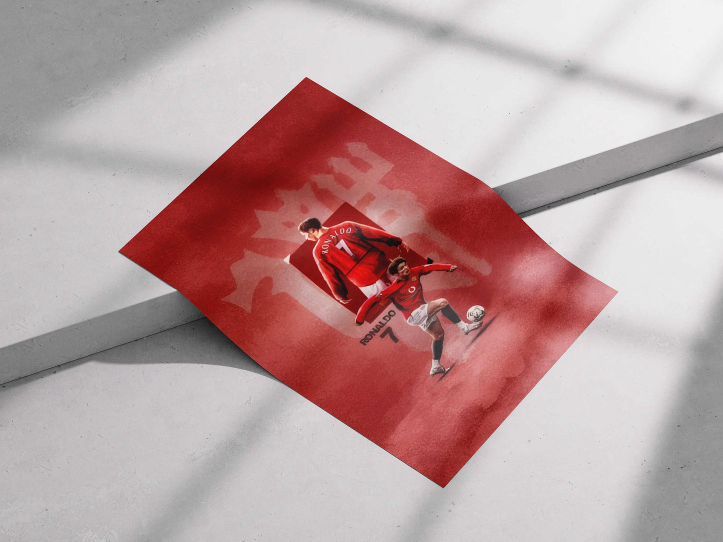 Cristiano Ronaldo Manchester United Poster – Iconic #7 Tribute Wall Art | CR7 Football Decor