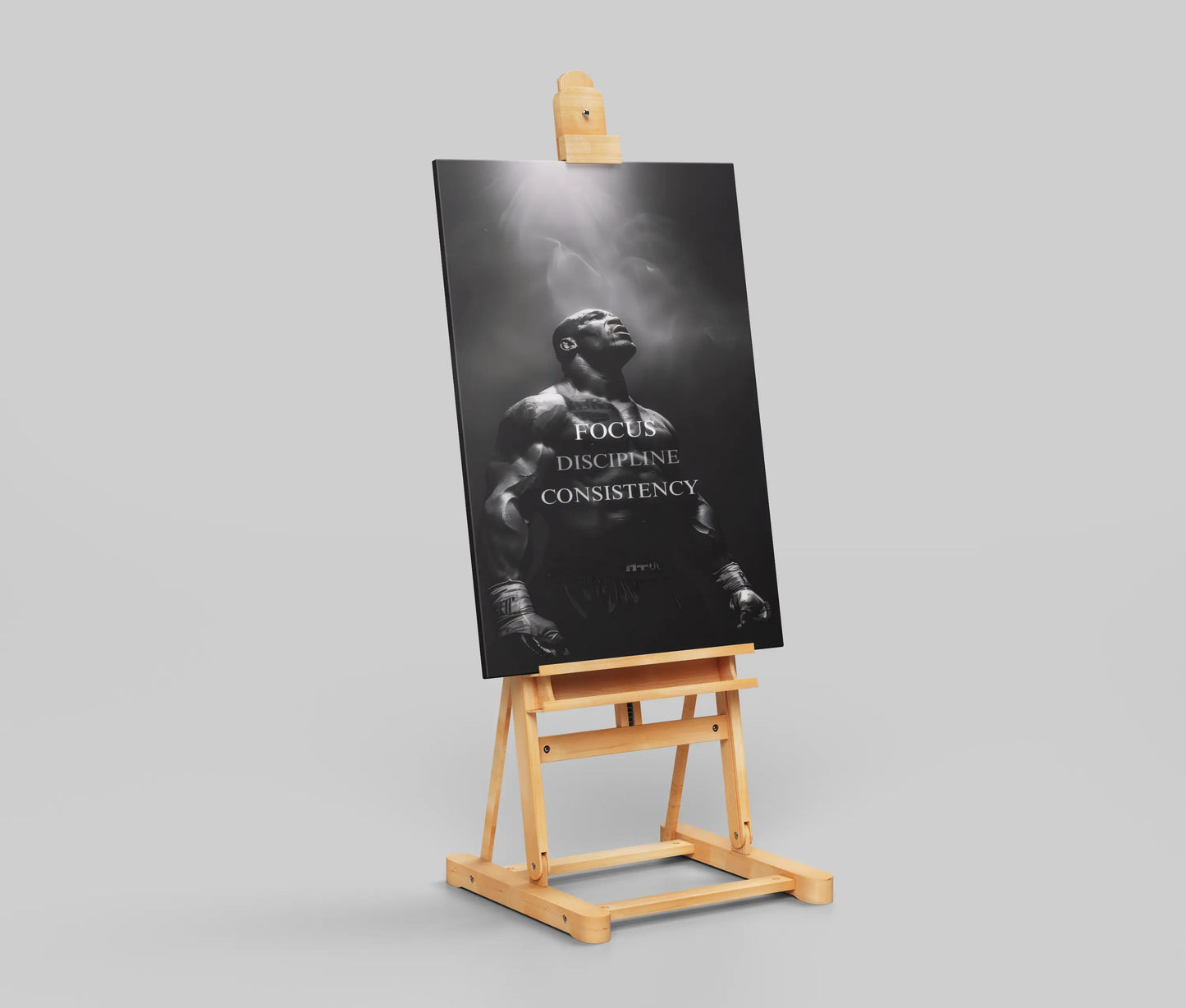 Boxer Motivation Poster | Focus Discipline Consistency Wall Art | Gym Inspiration Print