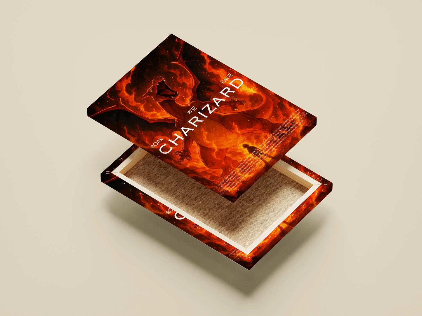 Charizard "Roar. Rise. Rage." Poster – Legendary Pokémon Fire Wall Art