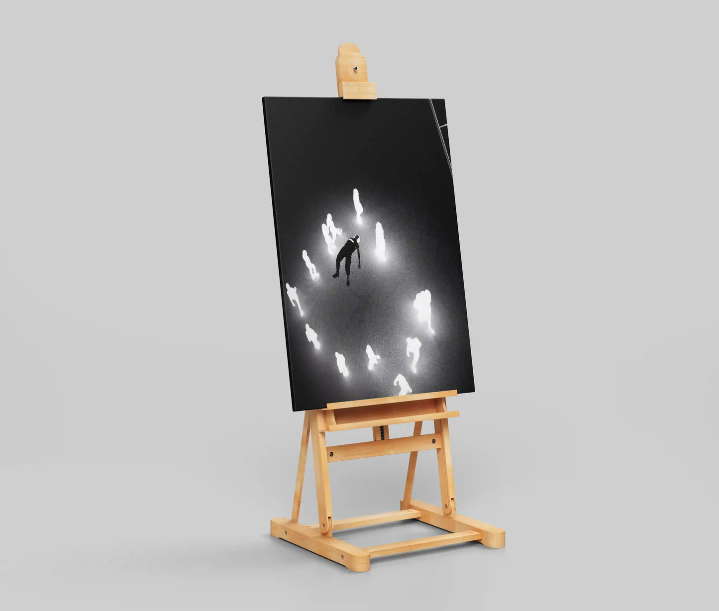 Floating Souls Dark Minimalist Poster | Surreal Emotional Wall Art Print