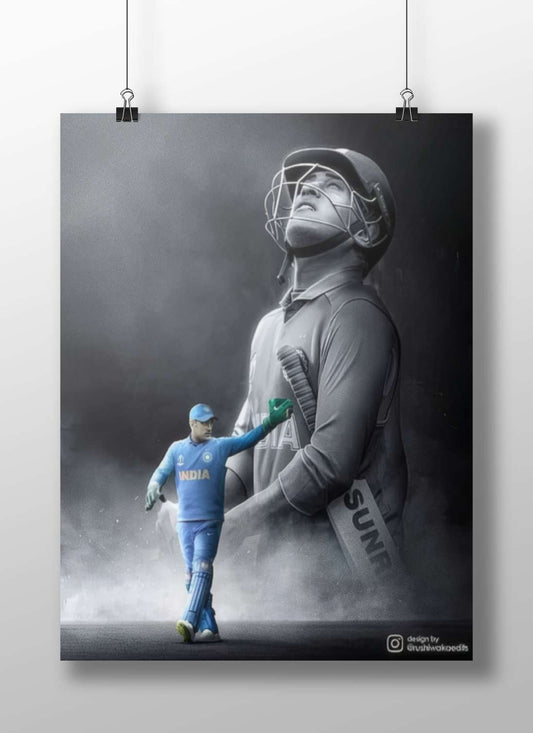 Sunil Gavaskar - Cricket Legend Poster