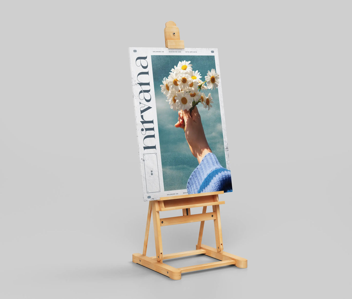 Nirvana Poster – Coastal Aesthetic Wall Art | Daisies & Ocean Vibe Print for Calm Interiors