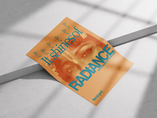 Radiance – Krishna Eyes Poster | Divine Beauty Spiritual Wall Art