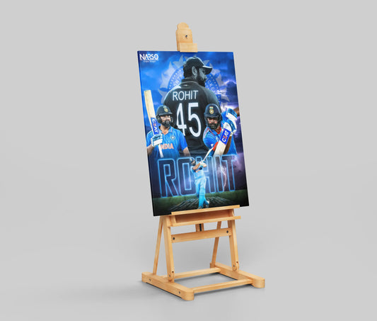 Rohit Sharma 45 Poster – Hitman Tribute Wall Art for Indian Cricket Fans