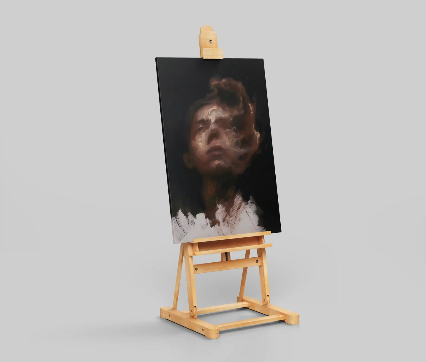 Dark Emotional Abstract Face Art Print | Surreal Horror-Inspired Portrait Poster