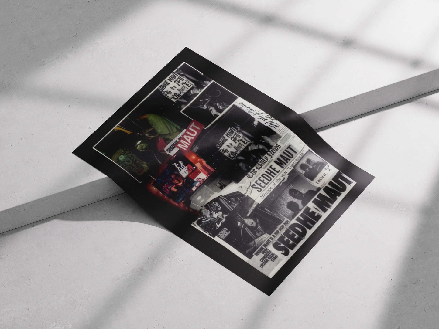 Seedhe Maut Zine-Style Collage Poster – Desi Hip-Hop Scrapbook Art | Underground Rap Tribute Wall Print