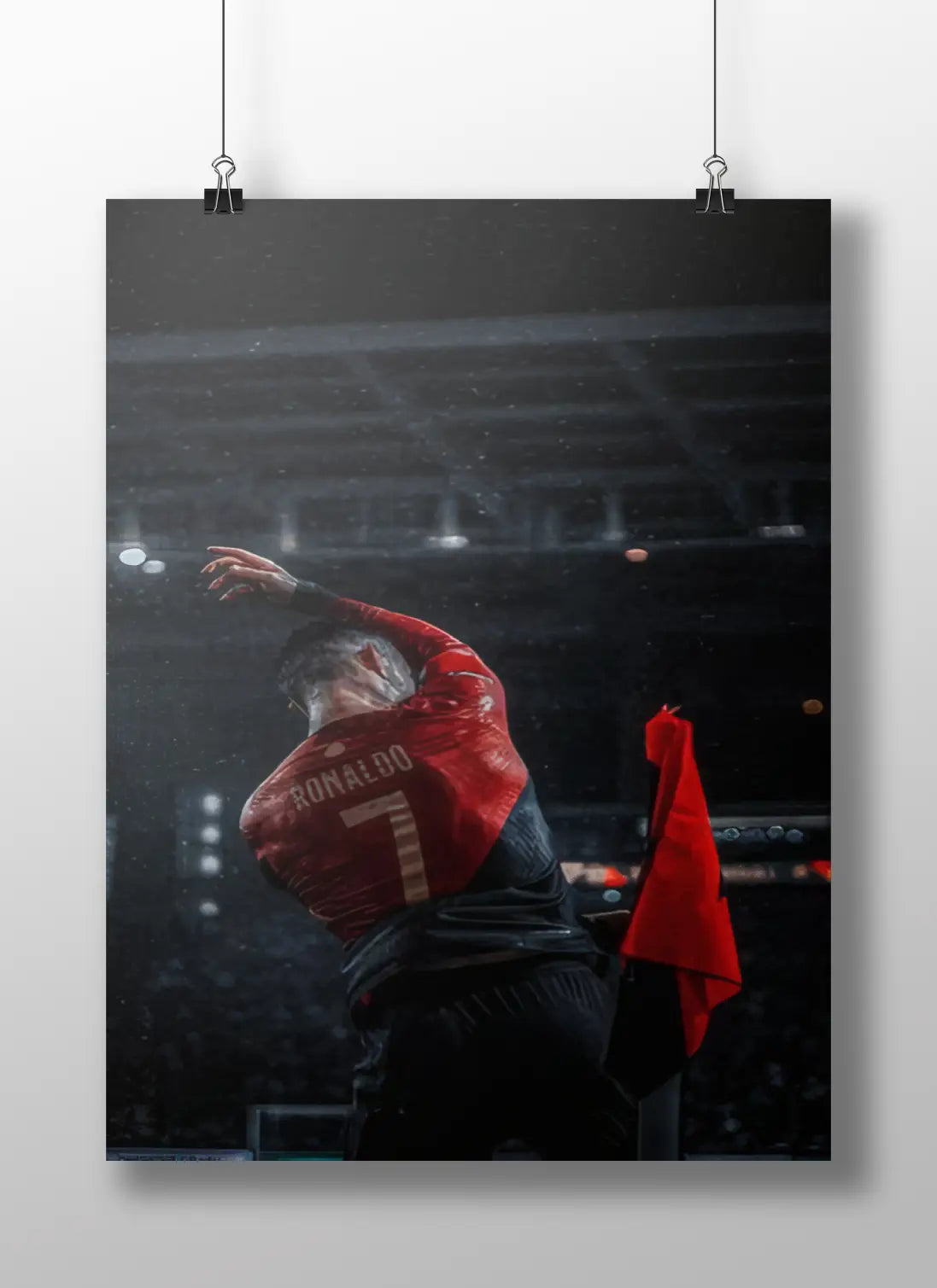Cristiano Ronaldo Manchester United Poster – Iconic Celebration Wall Art Print
