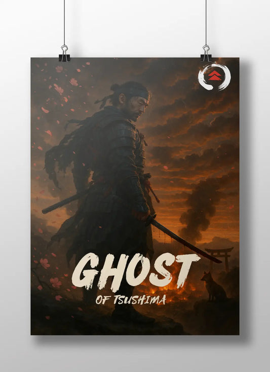 Ghost of Tsushima Poster – Samurai Warrior Wall Art | Gaming Poster for PlayStation Fans