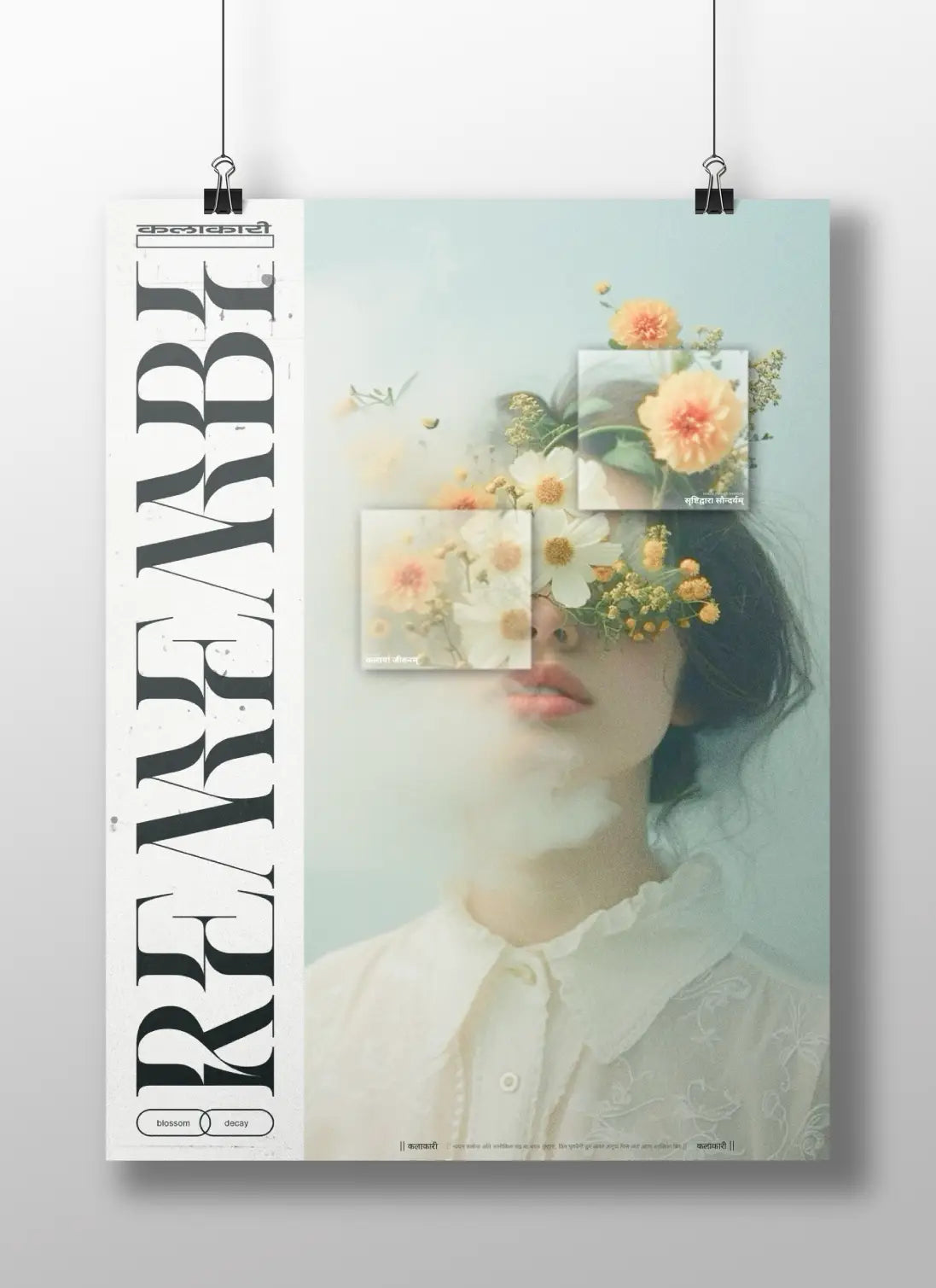 Remember - Aesthetic Floral Surrealism Poster | Blossom & Decay Art Print