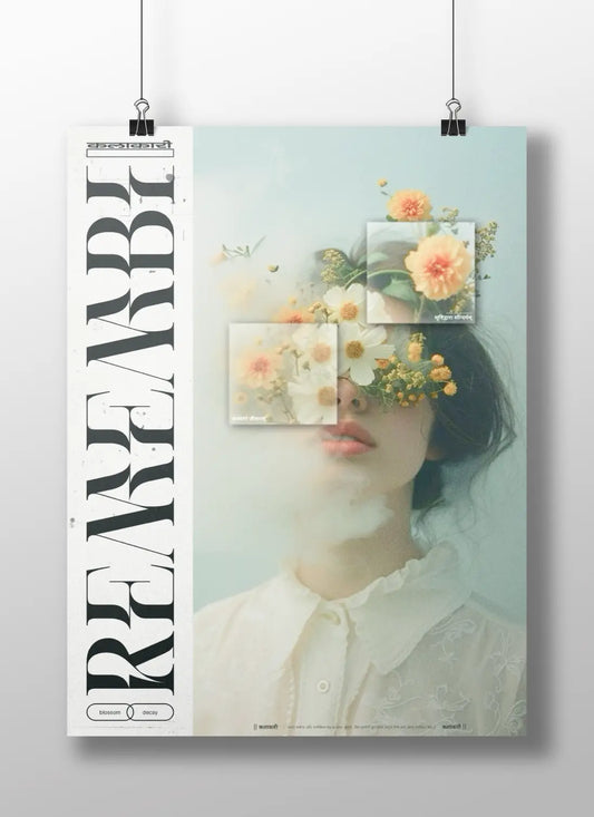 Remember - Aesthetic Floral Surrealism Poster | Blossom & Decay Art Print