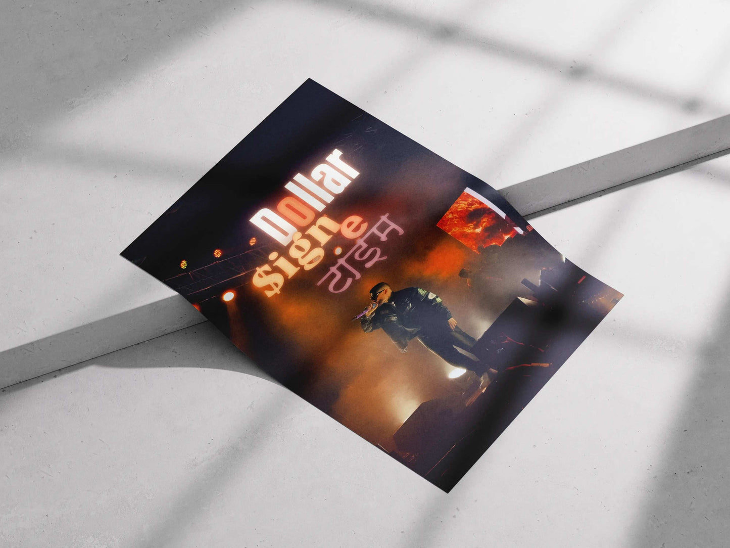 Dollar $ign One Time Poster – Desi Hip-Hop Concert Art | Rapper Stage Vibe Aesthetic Wall Print
