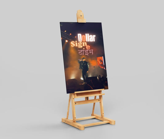 Dollar $ign One Time Poster – Desi Hip-Hop Concert Art | Rapper Stage Vibe Aesthetic Wall Print
