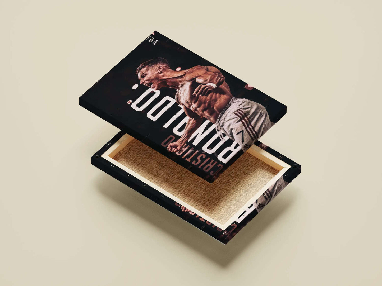 Cristiano Ronaldo Shirtless Celebration Poster – Beast Mode Goal Pose Wall Art