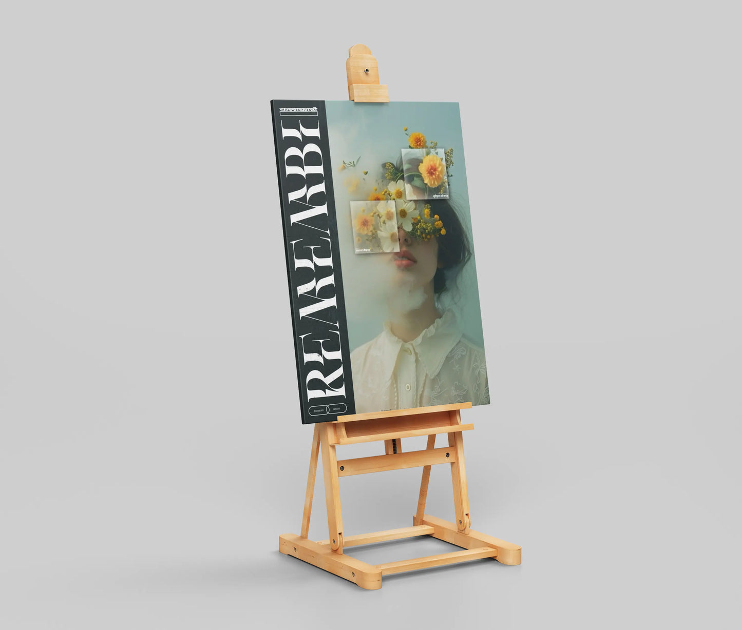 Remember - Surreal Floral Aesthetic Poster | Hindi Typography | Blossom & Decay Wall Art