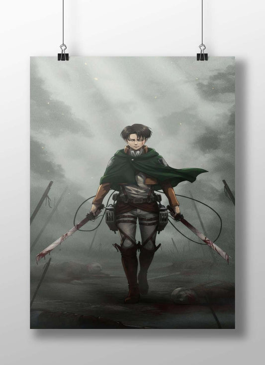 Eren Yeager from Attack on Titan Main Subject: Eren Yeager from Attack on Titan Matte BoizzBoard rigid print — Anime wall