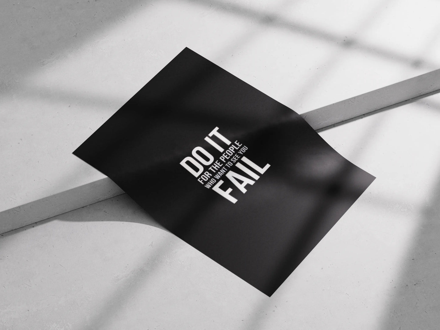 Do It for the Haters Motivational Poster | Bold Minimalist Typography Wall Art