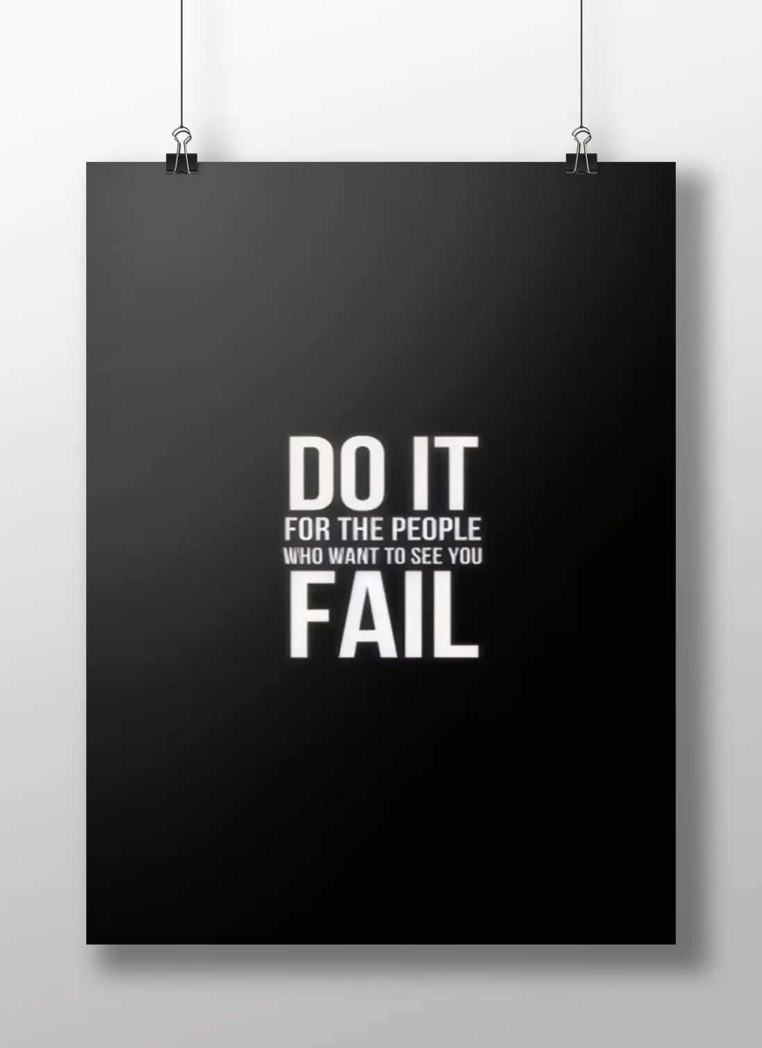 Do It for the Haters Motivational Poster | Bold Minimalist Typography Wall Art