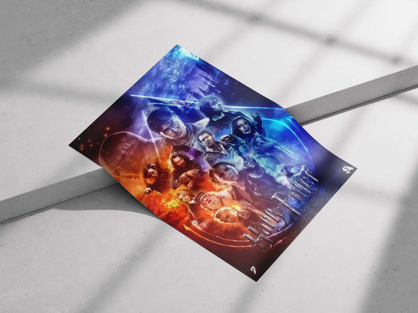 Harry Potter and the Deathly Hallows Epic Movie Poster - Battle of Hogwarts & Character Composite Art Print