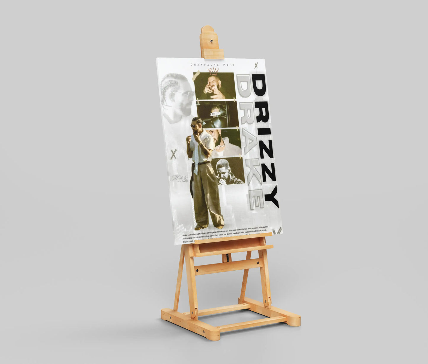 Drake Collage Poster | Champagne Papi Aesthetic Wall Art for Hip-Hop & Rap Fans