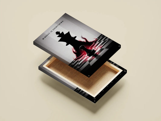 Mindset Is Everything Chess Poster | Motivational Pawn to King Wall Art