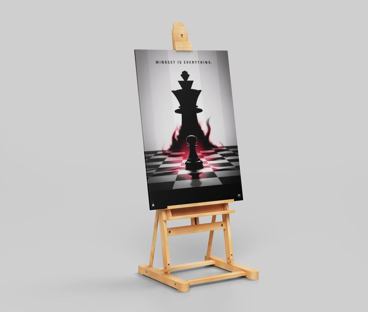 Mindset Is Everything Chess Poster | Motivational Pawn to King Wall Art