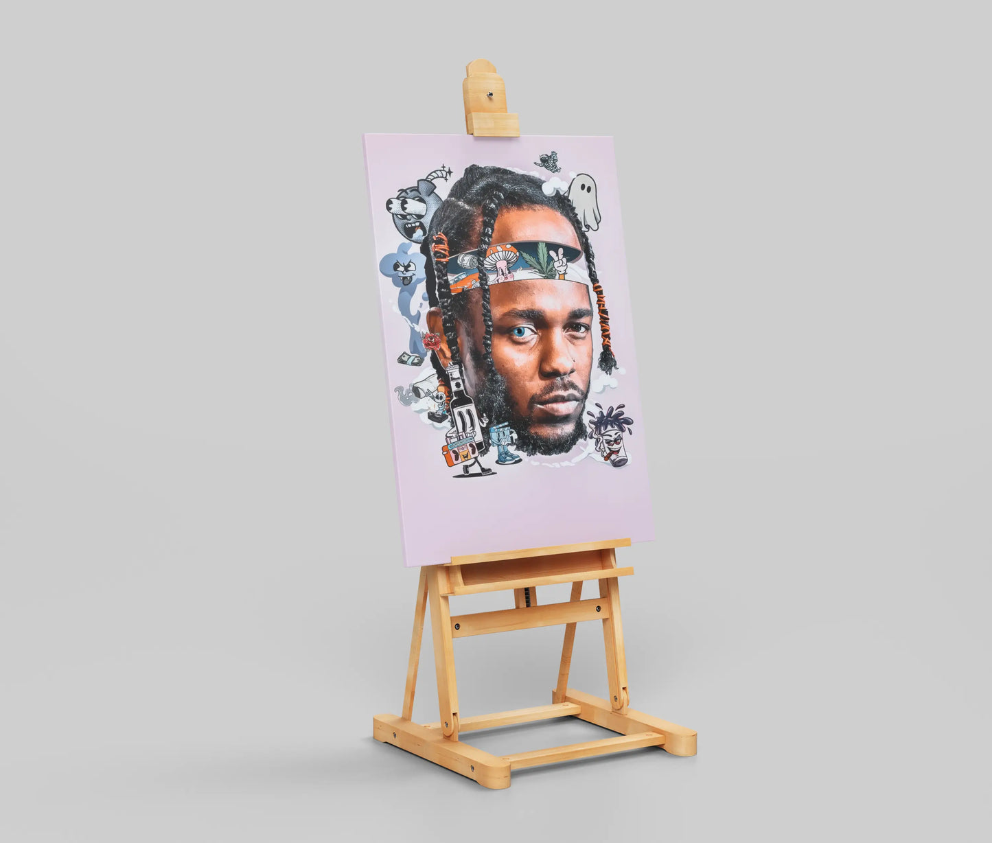 Offset Rap Portrait Poster | Urban Collage Wall Art with Hip-Hop Graffiti Aesthetic