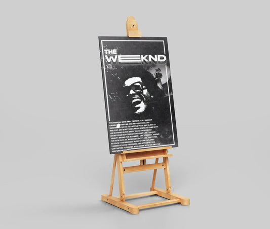 The Weeknd Poster | XO Black & White Retro Aesthetic Music Print