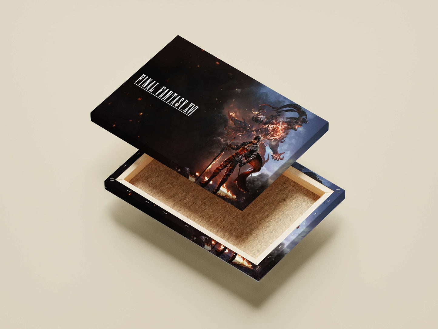 Final Fantasy XVI Main Subject: Final Fantasy XVI Canvas wall art — Gaming wall art India | PosterBoizz