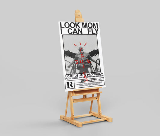 Look Mom I Can Fly Poster | Travis Scott Documentary Style Wall Art