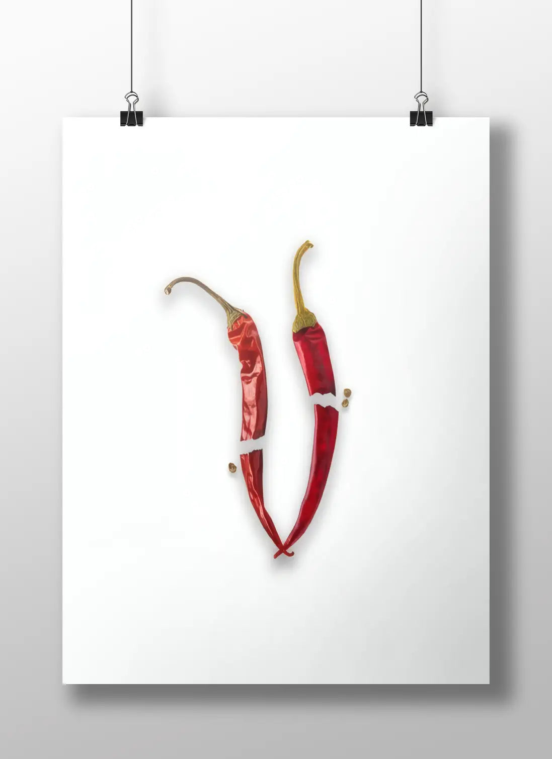 Seedhe Maut – TT/SHUTDOWN Cover Art Poster | Minimalist Red Chili Design for Desi Hip-Hop Fans