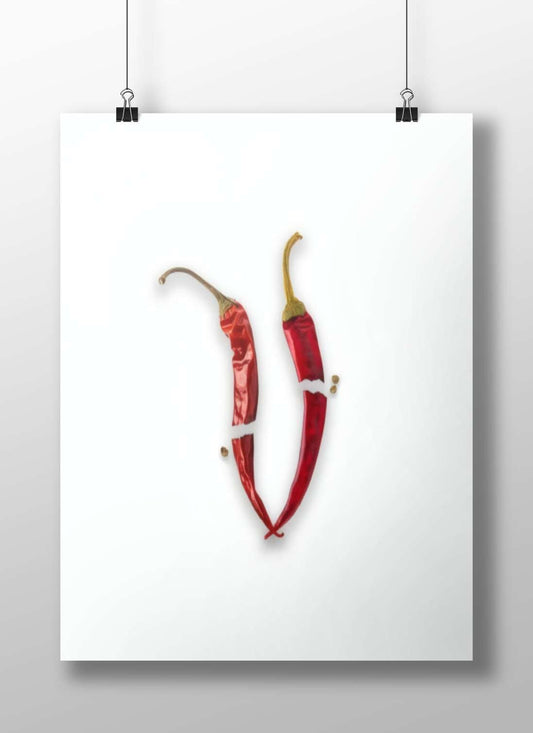 Red Chili Pepper Bhagwa Chilli - Vibrant Harvest Poster