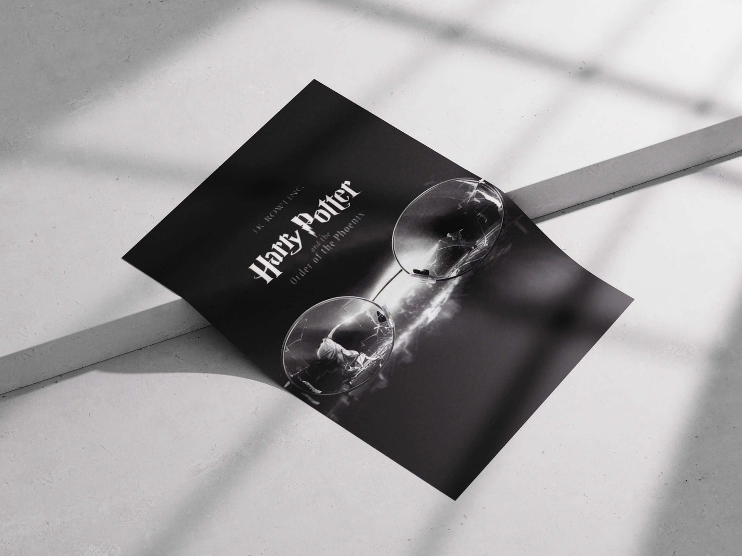 Harry Potter and the Order of the Phoenix Minimalist Movie Poster - Broken Glasses Symbolic Art Print