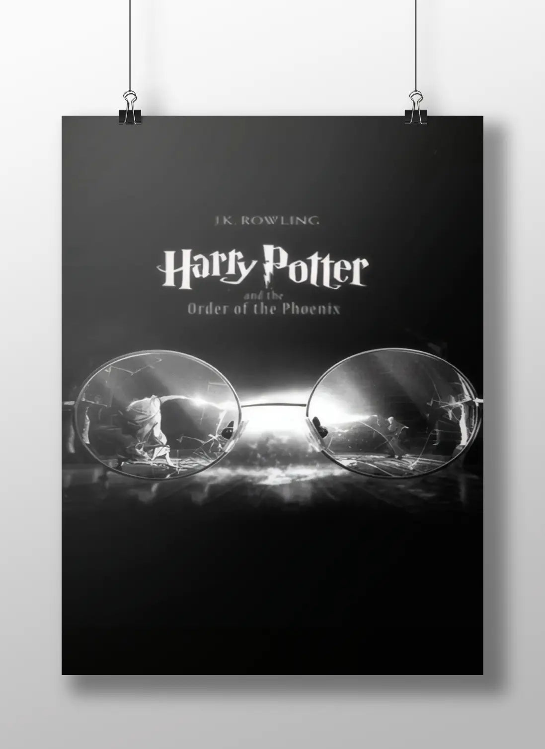 Harry Potter and the Order of the Phoenix Minimalist Movie Poster - Broken Glasses Symbolic Art Print