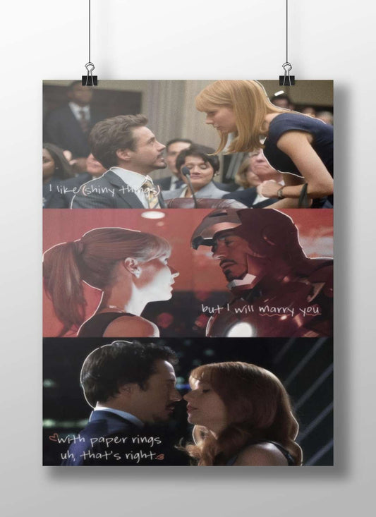 Tony Stark (Iron Man) and Pepper Potts from Marvel Cinematic Universe Iron Man &Amp; Pepper