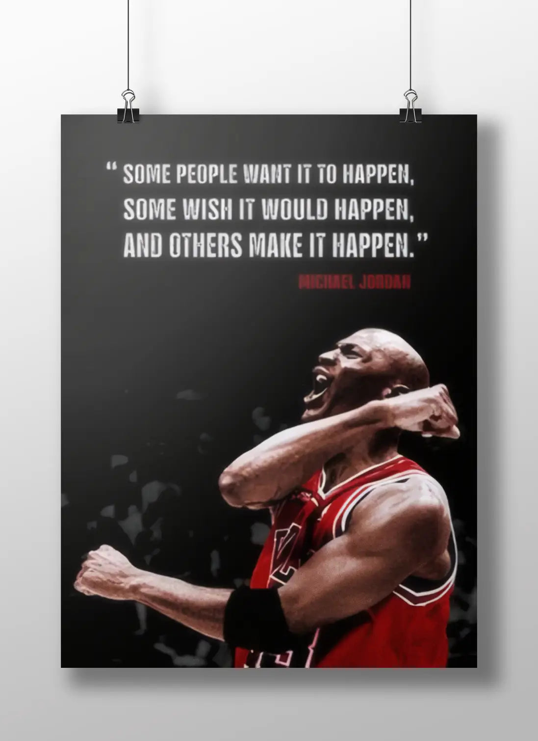 Michael Jordan Motivational Quote Poster | Basketball Legend Wall Art Print