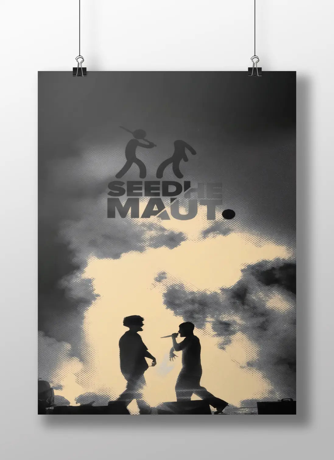 Seedhe Maut Silhouette Poster – Desi Hip-Hop Performance Wall Art | Underground Rap Culture Print