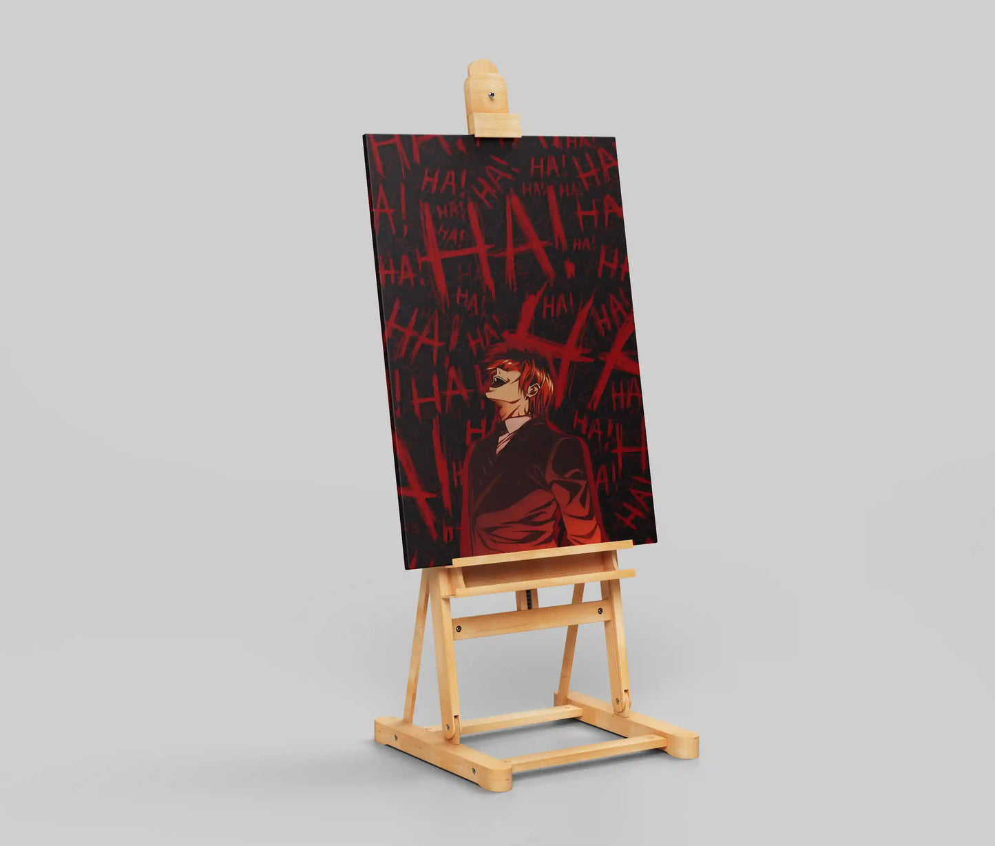 Death Note Light Yagami "HA!" Maniacal Laugh Anime Poster - Kira Psychological Thriller Art Print