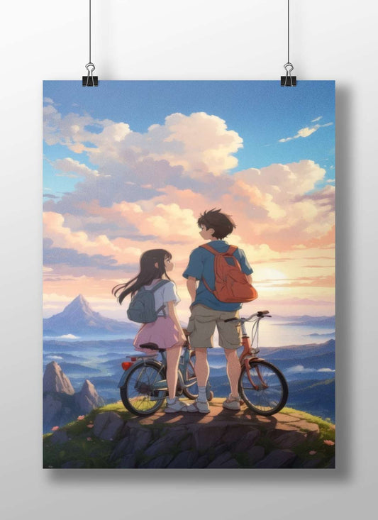 Characters from the anime film "Your Name" (Kimi no Namae o Shitteiru) Mitsuha & Taki
