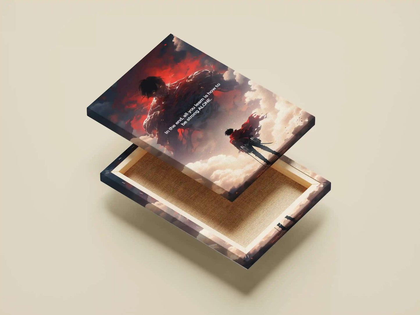 Attack on Titan Eren Yeager "Strong Alone" Quote Poster - Founding Titan & Survey Corps Art Print